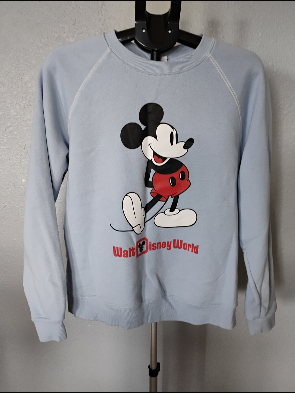 Disney Powder Blue Mickey Mouse Graphic Crewneck Sweatshirt